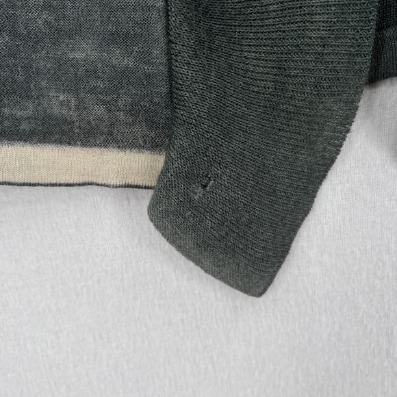 JUICY COUTURE Cardigan Sweater Womens XS Gray Merino Wool Ruffle One Button - Picture 13 of 16